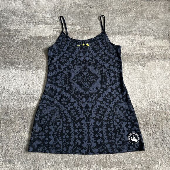 Nike Dresses & Skirts - Nike Dress Womens Large Black Gray Floral DM1549-010 Tank Sleeveless Cotton